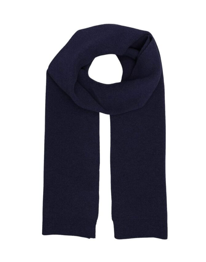 Colorful Standard Merino Wool Scarf Navy Blue