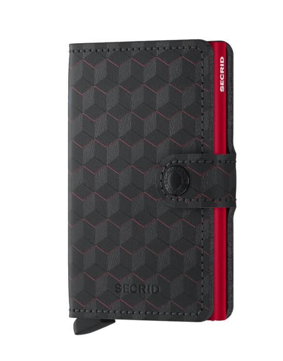 Secrid Accessories Wallets & cardholders Miniwallets Miniwallet Optical Black-Red MOp-Black-Red