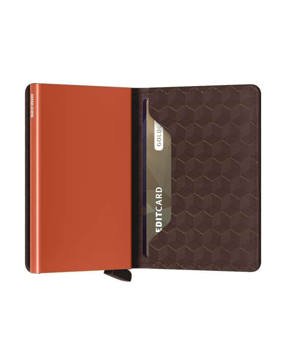 Secrid Accessories Wallets & cardholders Slimwallets Slimwallet Optical Brown-Orange SOp-Brown-Orange