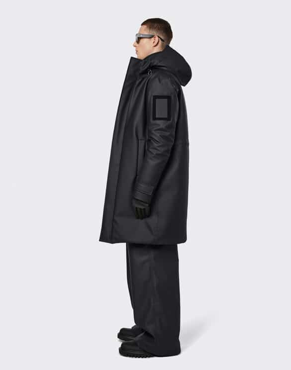Rains 15260-01 Glacial Coat Black Men Women  Outerwear Outerwear Winter coats and jackets Winter coats and jackets