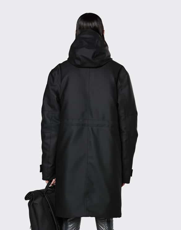 Rains 15260-01 Glacial Coat Black Talvejope Mehed Naised Ülerõivad Ülerõivad Talvejoped ja mantlid Talvemantlid ja -joped
