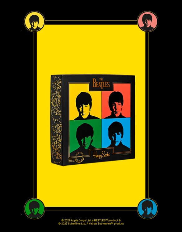 Happy Socks The Beatles 4-Pack Gift Set XBEA09-0200 Socks The Beatles x Happy Socks Gift Boxes