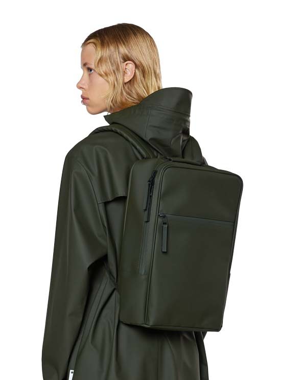 Rains 12310 Book Backpack Green Seljakott Aksessuaarid Kotid Seljakotid
