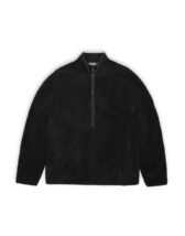 Rains 18530-01 Black Fleece Pullover Black Men Women  Jackets Jackets Fleece jackets Fleece jackets