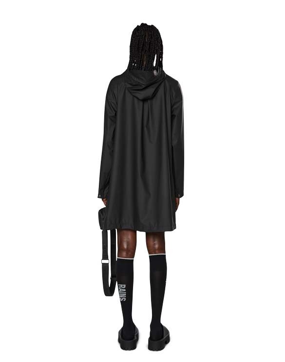 Rains 18050-01 Black A-line W Jacket Black  Women   Outerwear  Rain jackets
