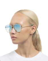 LE SPECS LSU2429723 Metaphor Gold Blue/Silver Mirror Päikeseprillid Aksessuaarid Prillid Päikeseprillid