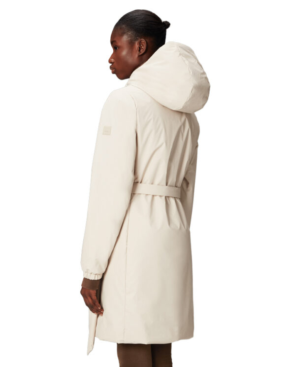 Rains 15880-26 Dune Lohja Long Insulated Curve Jacket Dune Men Women  Outerwear Outerwear Spring and autumn jackets Spring and autumn jackets