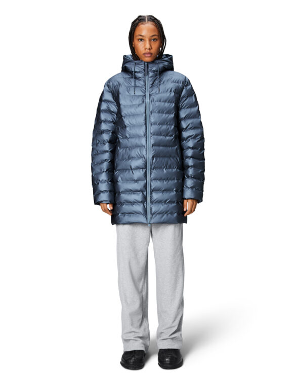 Rains 15900-36 Bay Lohja Long Puffer Jacket Bay Men Women  Outerwear Outerwear Spring and autumn jackets Spring and autumn jackets
