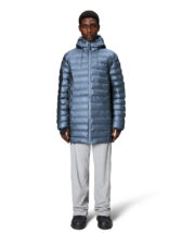 Rains 15900-36 Bay Lohja Long Puffer Jacket Bay Jope Mehed Naised Ülerõivad  Kevad-sügis joped