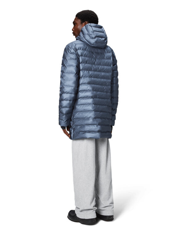 Rains 15900-36 Bay Lohja Long Puffer Jacket Bay Men Women  Outerwear Outerwear Spring and autumn jackets Spring and autumn jackets