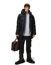 Rains 15210-01 Black Alta Long Puffer Cargo Jacket Black Men Women  Outerwear Outerwear Winter jackets and coats Winter coats and jackets