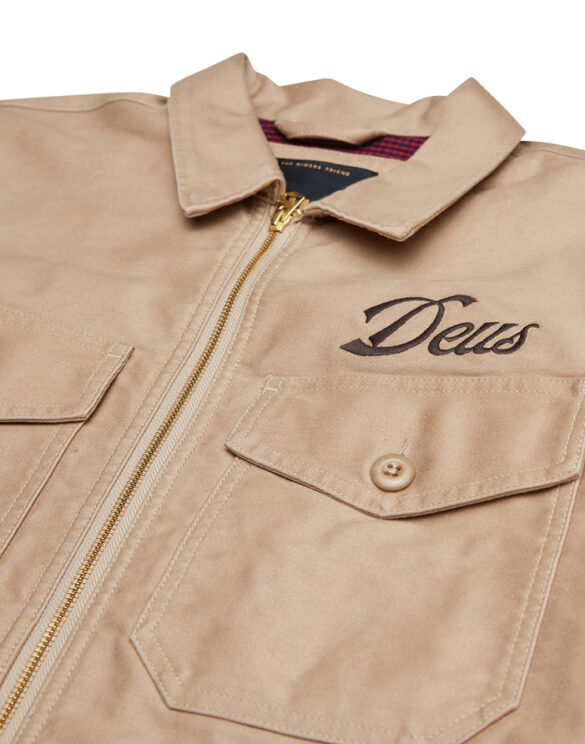 Deus Ex Machina Men Jackets Ride Out Work Jacket Khaki DMF246558-KHK