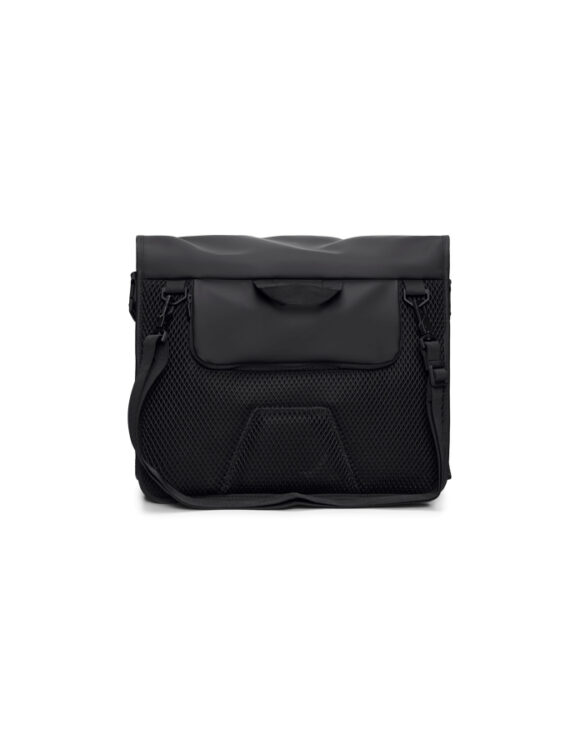 Rains 14490-01 Black Trail Rolltop Messenger Bag Black   Bags