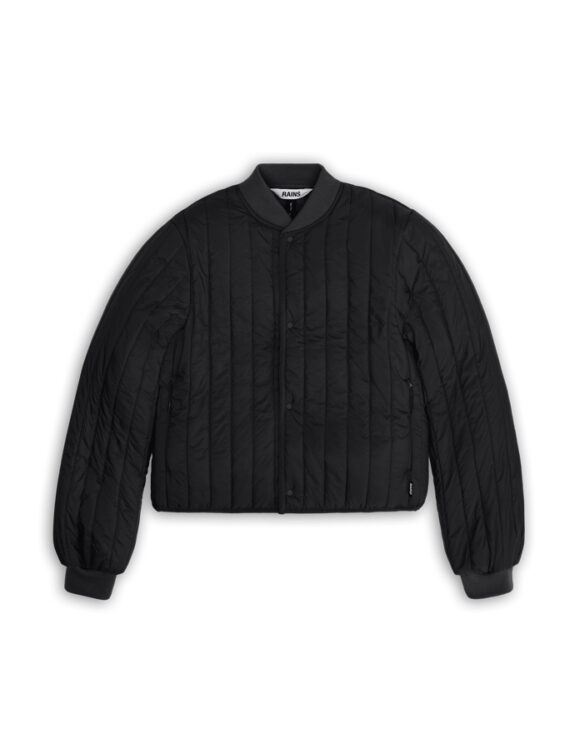 Rains 21760-01 Black Banja Liner Bomber W Jacket Black Women   Outerwear  Spring and autumn jackets