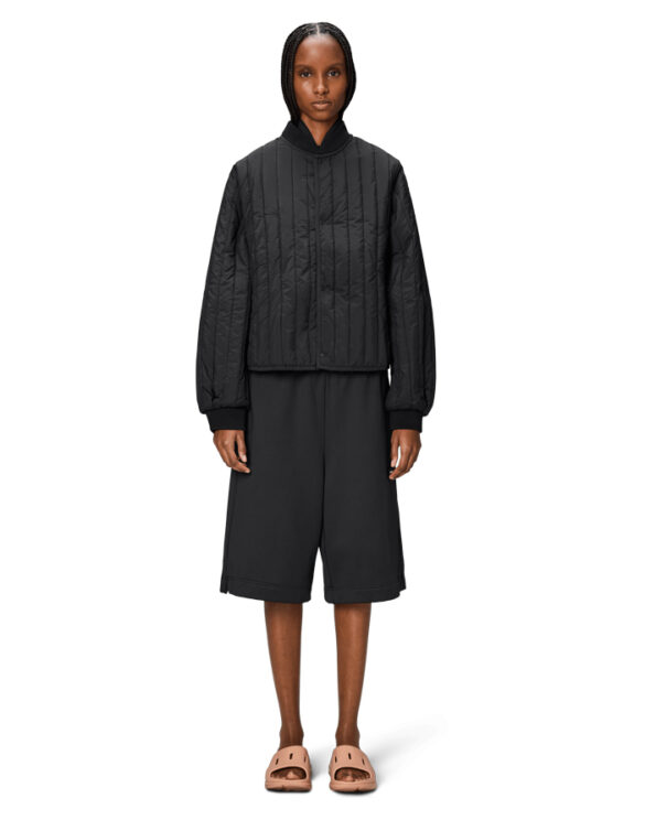 Rains 21760-01 Black Banja Liner Bomber W Jacket Black Women   Outerwear  Spring and autumn jackets