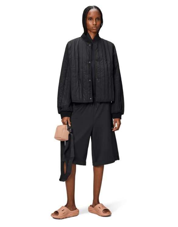 Rains 21760-01 Black Banja Liner Bomber W Jacket Black Women   Outerwear  Spring and autumn jackets