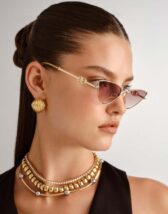 Le Specs Accessories Glasses The Soiree Bright Gold Tan Grad Sunglasses LSU2552157