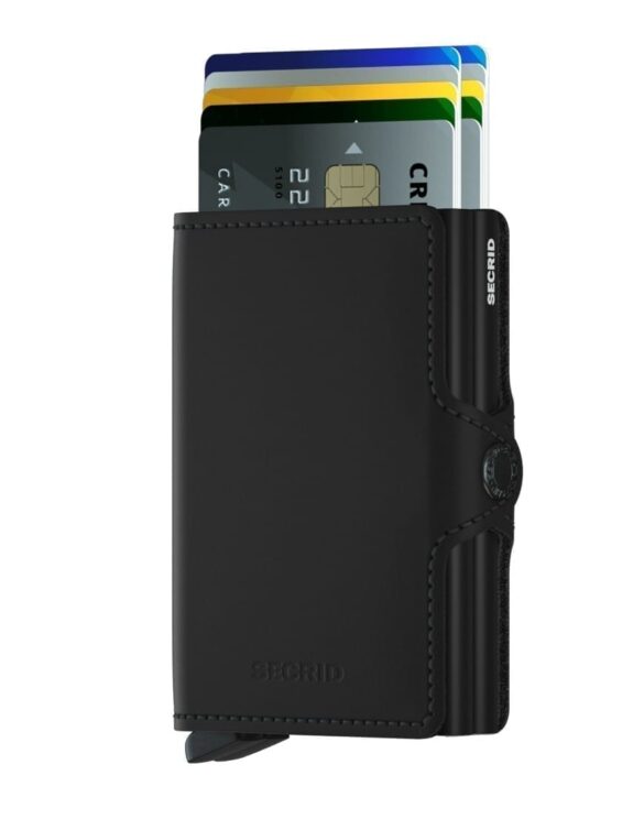 Secrid Twinwallet Matte Black is a spacious and modern cardpocket that offers more capacity