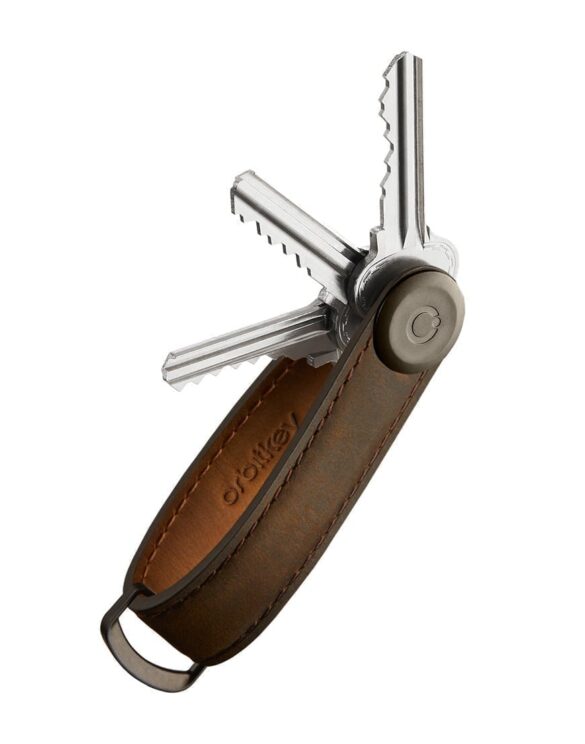 Leather Key Organiser oak brown