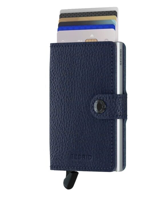 Miniwallet Vegetable Tanned Navy-Silver | Secrid wallets & card holders