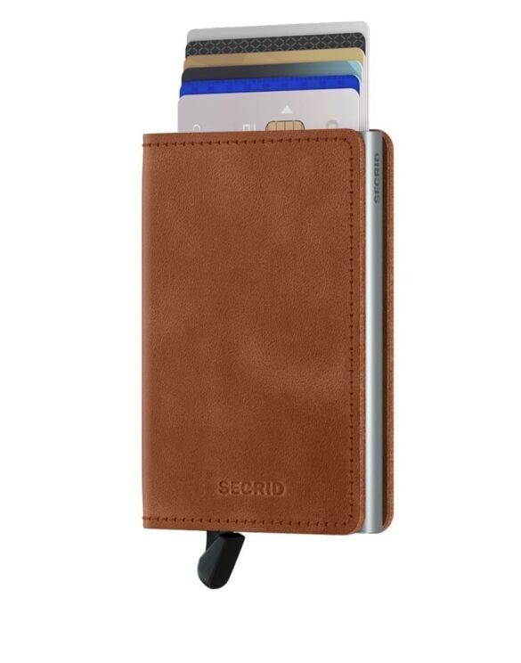 Slimwallet Vintage Cognac-Silver | Secrid wallets & card holders
