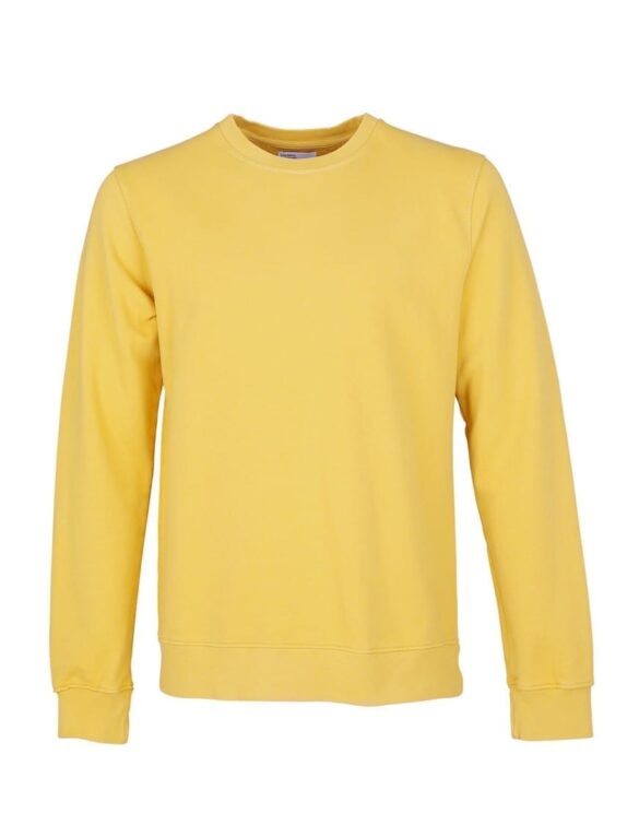 Colorful Standard Classic Organic Crew Lemon Yellow. Sustainable men's and women's sweatshirts.