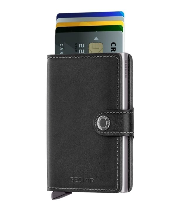 Secrid Miniwallet Original Black rahakott on kompaktne kuid mahukas RFID kaitsega kaarditasku