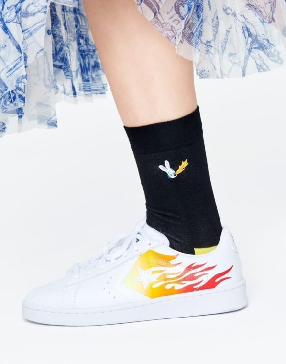 SokidEmbroidery Fire Rabbit Sock