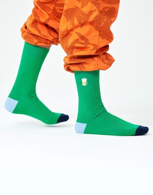 SokidRibbed Embroidery Beer Sock