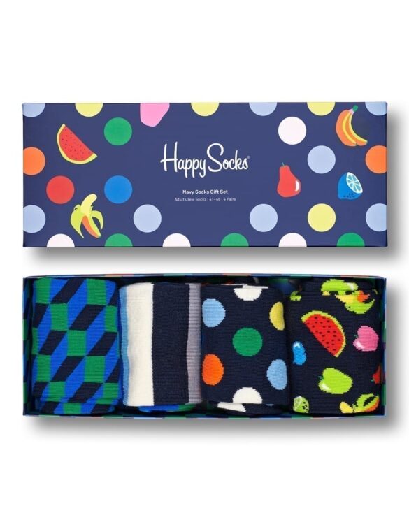 Sokid4-Pack Navy Socks Gift Set