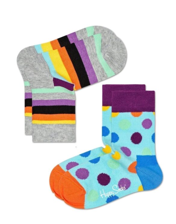 Happy Socks 2-Pakk Stripe & Dot laste sokid 2-Pack Stripe & Dot Socks