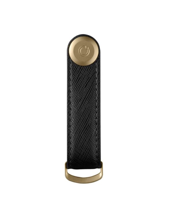 Orbitkey Keychains Key Organiser Saffiano Leather Liquorice Black