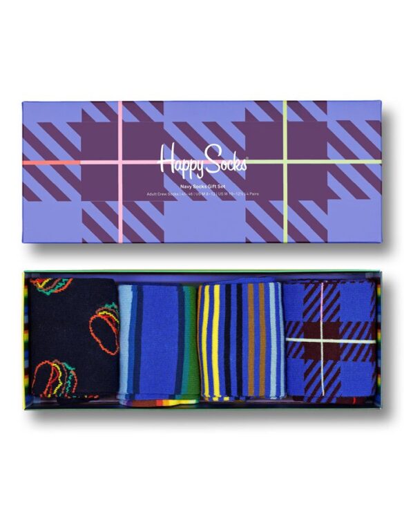 Happy Socks  Navy Socks Gift Set 4-Pack XNAV09-6550