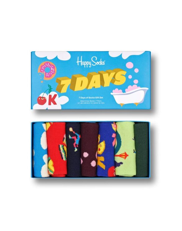 Happy Socks  7-Pack 7 Day Socks Gift Set XSEV15-0200