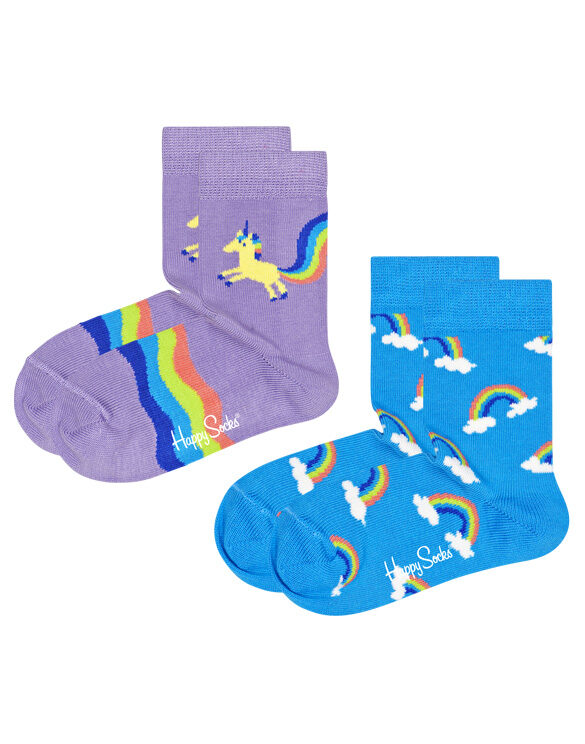 Happy Socks  2-pack Kids Unicorn and Rainbow Socks KUNR02-5000