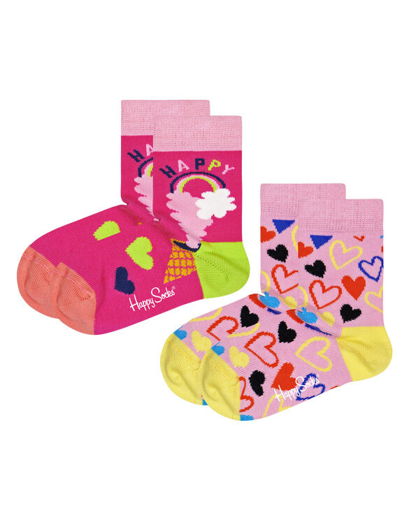Happy Socks  2-pack Kids Happy Love Socks KHAL02-3500