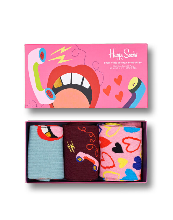Happy Socks  Single Ready To Mingle Socks Gift Set 3-Pack XSRM08-3300