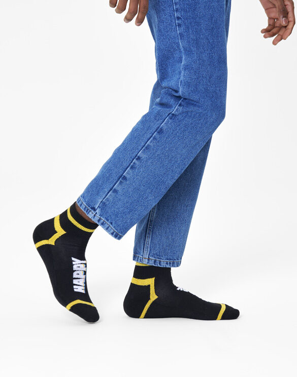 Happy Socks  Happy Text 1/4 Crew Sokid ATHAT13-9300