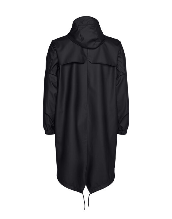 Rains 18140-01 Fishtail Parka Black Mehed Naised Ülerõivad Ülerõivad