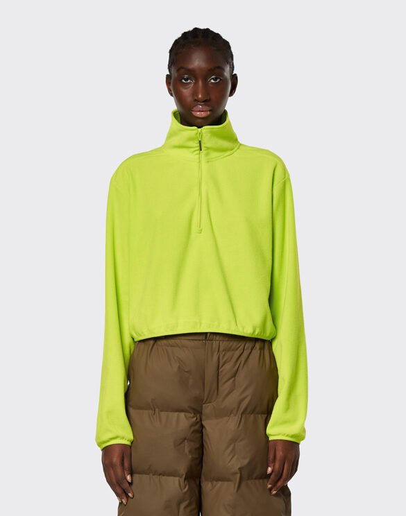 Rains 18100-40 Fleece W Half Zip Digital Lime  Naised