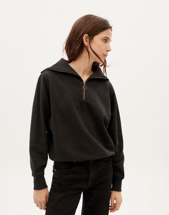 Thinking Mu Women Sweaters & Hoodies Black Rebeca Sweatshirt WSS00098