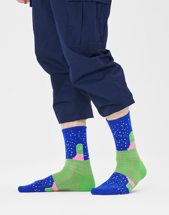 Happy Socks Future Unknown 3/4 Crew Blue Sokid Sokid