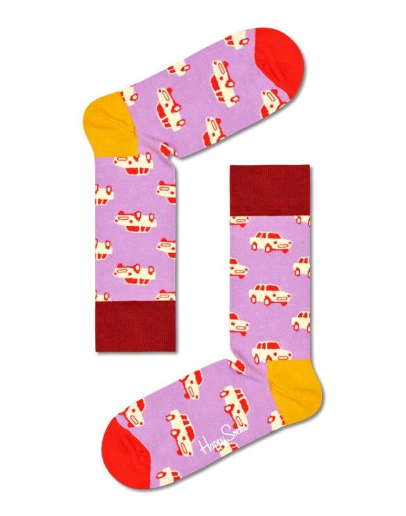 Happy Socks Car Pink Socks CAR01-5000 Socks