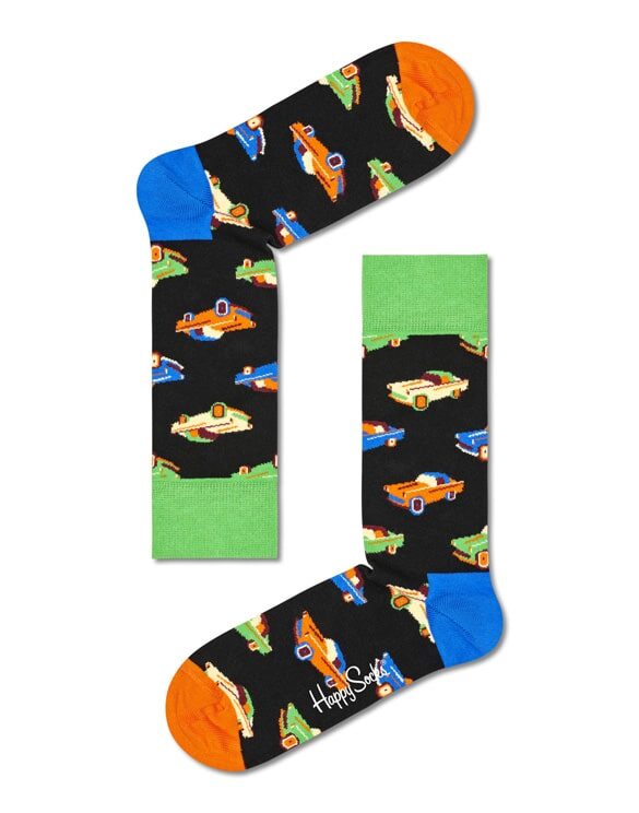 Happy Socks Car Black Socks CAR01-9300 Socks