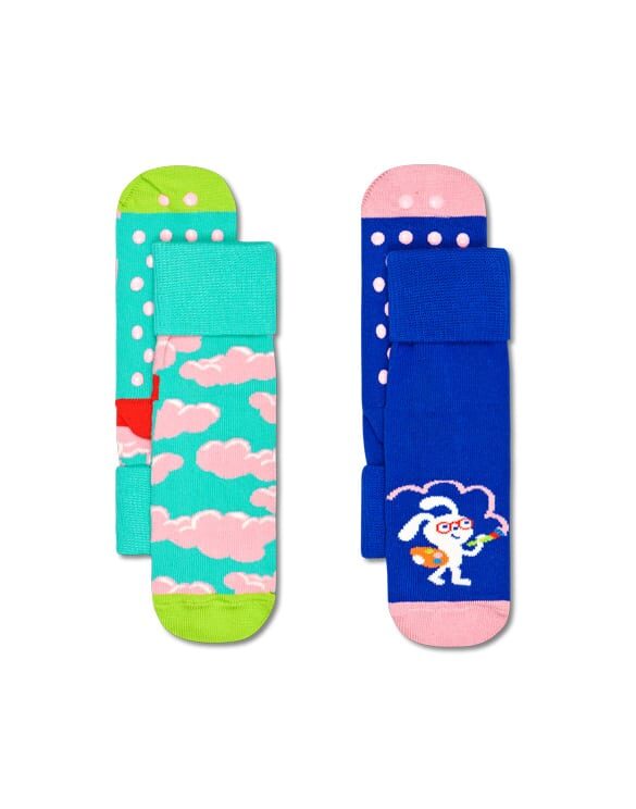 Happy Socks 2-Pack Kids Clouds Anti-Slip Socks KCLO19-6300 Socks Kids socks