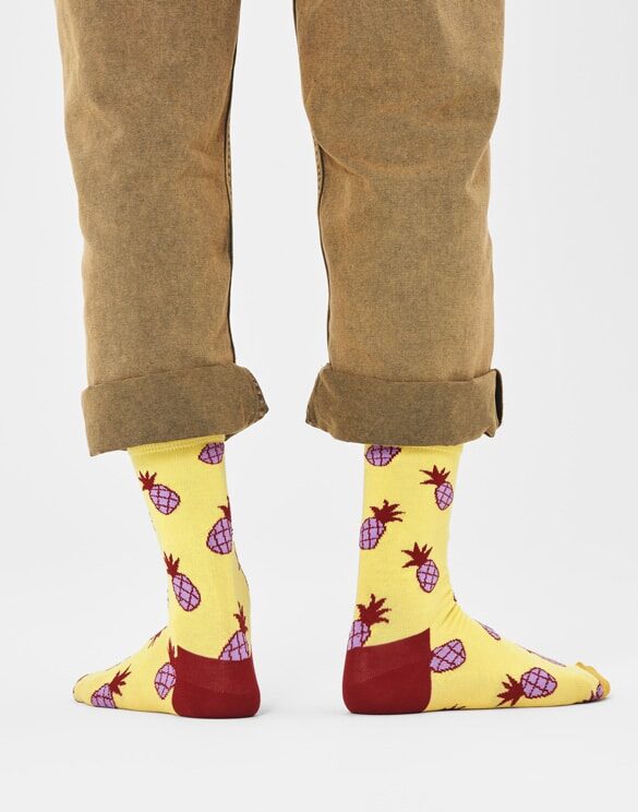 Happy Socks Pineapple Yellow Sokid Sokid