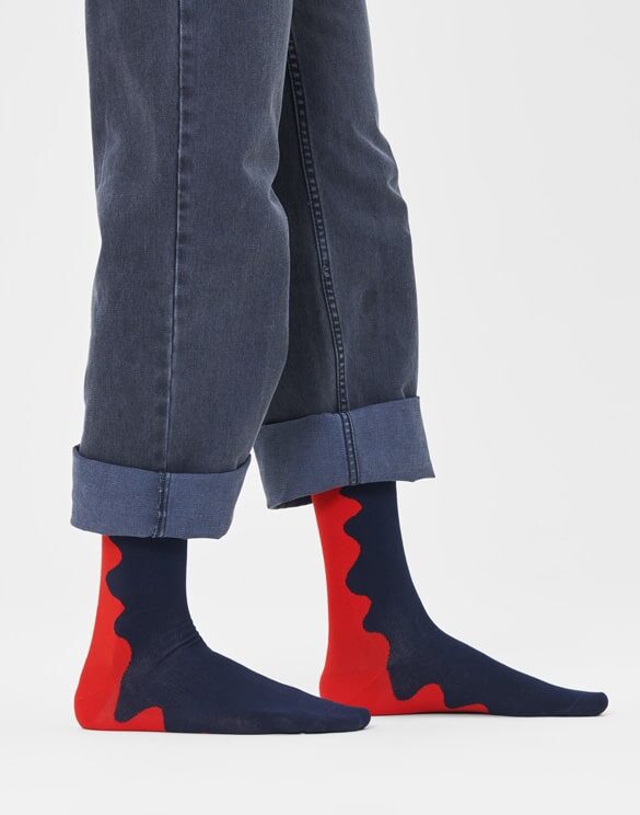 Happy Socks Wave Red Sokid Sokid