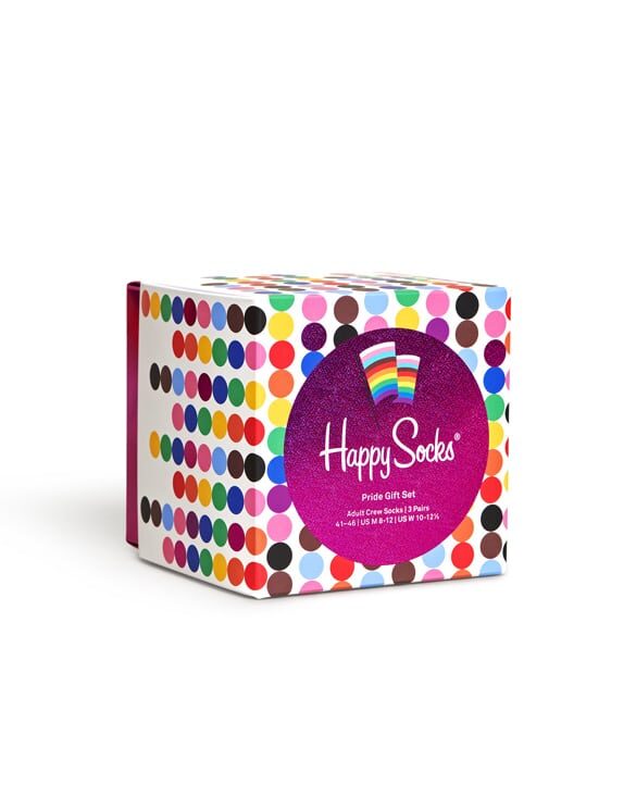 Happy Socks 3-Pack Pride Socks Gift Set XPRD08-1300 Socks Gift Boxes