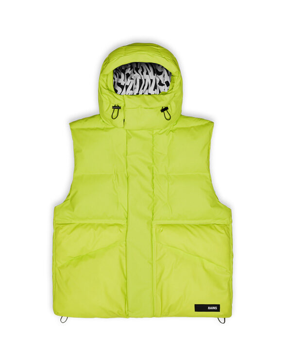 Rains 22620-41 Show Block Puffer Vest Digital Lime Men Women  Vests Vests