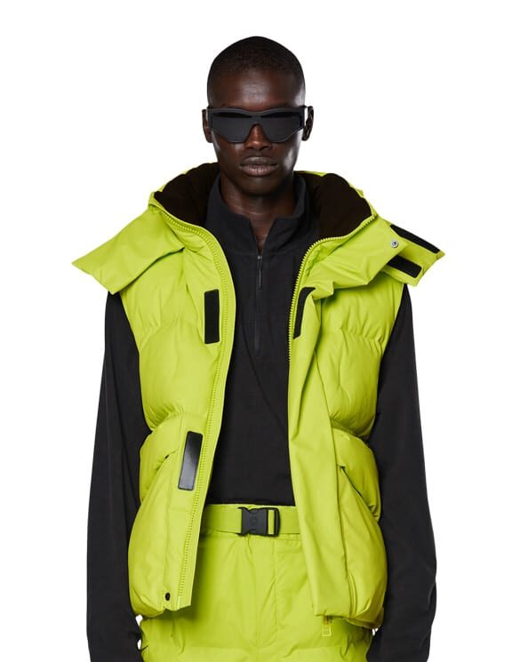 Rains 22620-41 Show Block Puffer Vest Digital Lime Mehed Naised Vestid Vestid